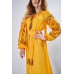 Embroidered Classic Dress "Totem" Tangerine